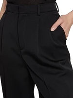 High-waisted Pants Grain De Poudre