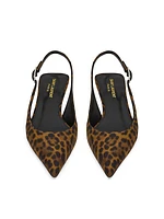 Cherish Slingback Pumps In Leopard Grosgrain