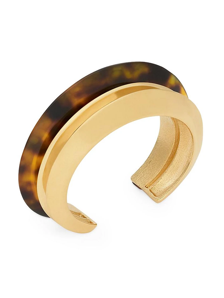 Tortoiseshell Duet Cuff Resin And Metal