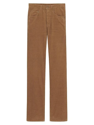 Long Baggy Jeans Fall Leaf Corduroy