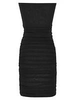 Ruched Strapless Dress Knit