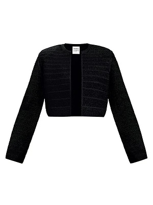 Textured Lurex Crop Jacket