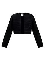 Textured Lurex Crop Jacket