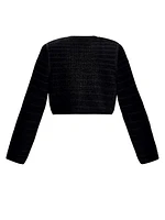 Textured Lurex Crop Jacket