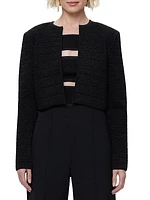 Textured Lurex Crop Jacket