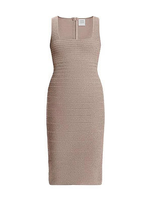 Bandage Squareneck Midi-Dress