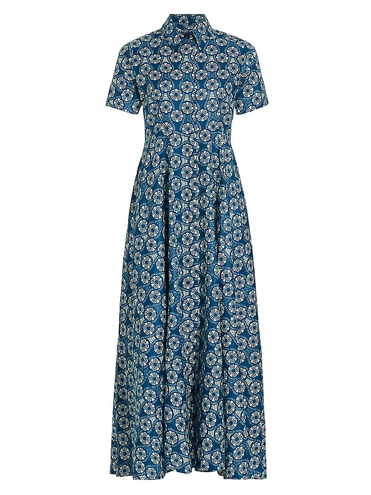 Feyi Floral Maxi Shirtdress