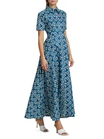 Feyi Floral Maxi Shirtdress