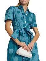 Asake Polka Dot Cotton Maxi Shirtdress