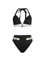 Two-Tone Triangle Bikini