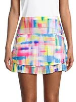 Tropical Bliss Pleated Tricot Jersey Skort