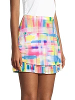 Tropical Bliss Pleated Tricot Jersey Skort