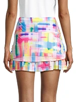 Tropical Bliss Pleated Tricot Jersey Skort