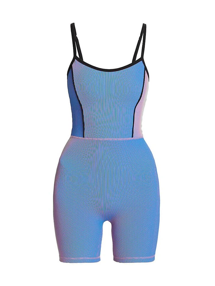 Holographic Scoopneck Romper