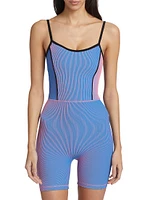 Holographic Scoopneck Romper