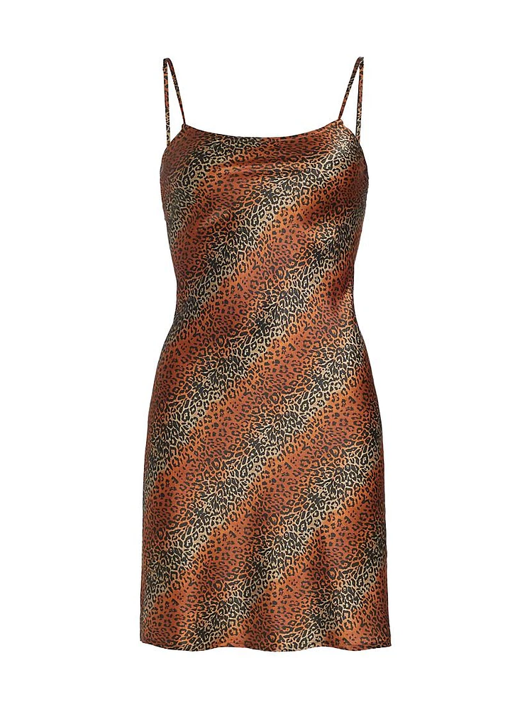 Leopard Slip Minidress