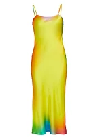 Sunny Day Gradient Silk Slip Dress