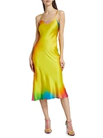 Sunny Day Gradient Silk Slip Dress