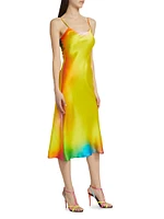 Sunny Day Gradient Silk Slip Dress