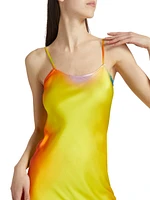 Sunny Day Gradient Silk Slip Dress