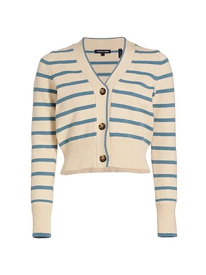 Noorie Stripe Cotton Cardigan