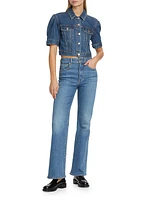 Crosbie High-Rise Slim Straight-Leg Jeans