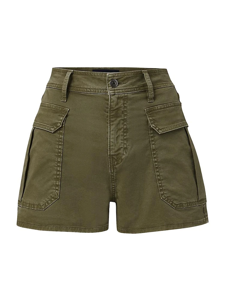 Mallory Cotton Twill Utility Shorts