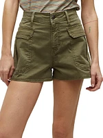 Mallory Cotton Twill Utility Shorts