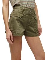 Mallory Cotton Twill Utility Shorts