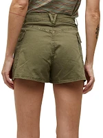 Mallory Cotton Twill Utility Shorts