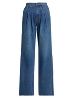 Mia High-Rise Pleated WIde-Leg Jeans