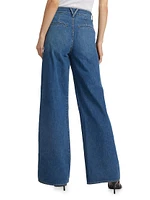 Mia High-Rise Pleated WIde-Leg Jeans