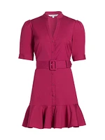 Molly Cotton-Blend Belted Minidress