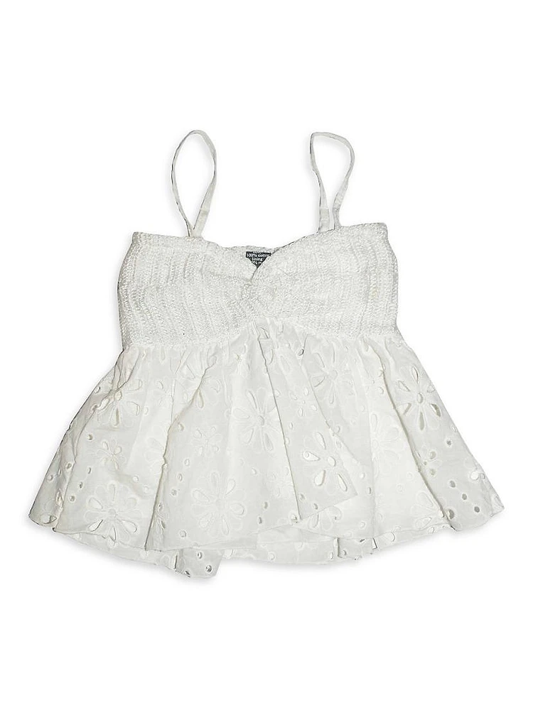 Girl's Eyelet Camisole Top