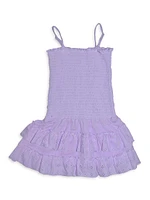 Girl's Eyelet Smocked Dress