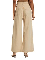 Beverly Cotton-Blend Wide-Leg Jeans