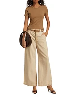 Beverly Cotton-Blend Wide-Leg Jeans