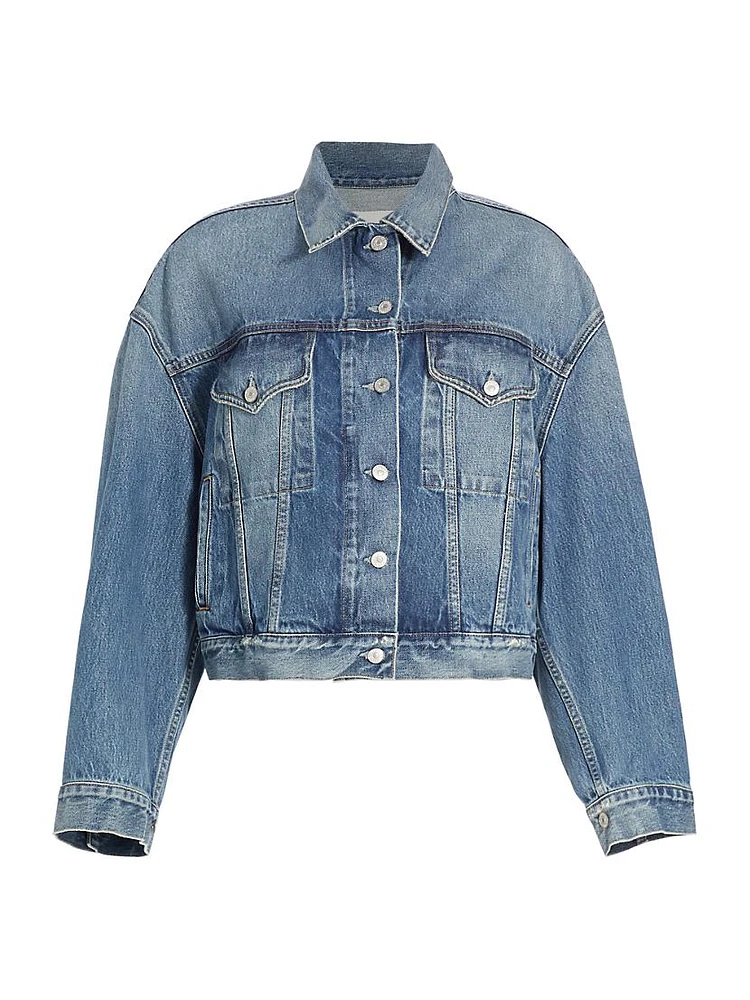 Quira Puff-Sleeve Denim Jacket