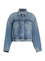 Quira Puff-Sleeve Denim Jacket