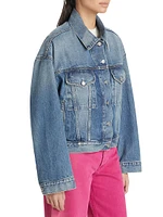 Quira Puff-Sleeve Denim Jacket