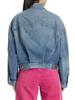 Quira Puff-Sleeve Denim Jacket