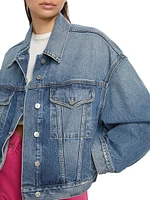 Quira Puff-Sleeve Denim Jacket