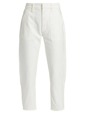 Leah Cotton Sateen Cargo Pants