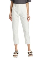 Leah Cotton Sateen Cargo Pants