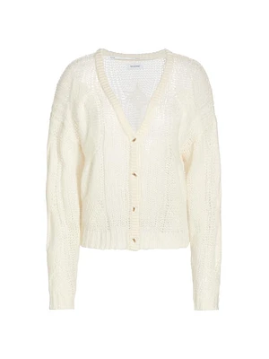 Cable-Knit Wool & Cashmere Cardigan