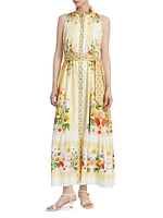 Biba Sleeveless Floral Cotton Maxi Dress