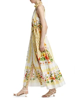 Biba Sleeveless Floral Cotton Maxi Dress