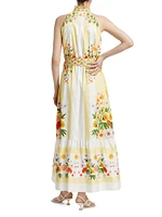 Biba Sleeveless Floral Cotton Maxi Dress