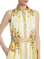 Biba Sleeveless Floral Cotton Maxi Dress