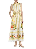 Biba Sleeveless Floral Cotton Maxi Dress